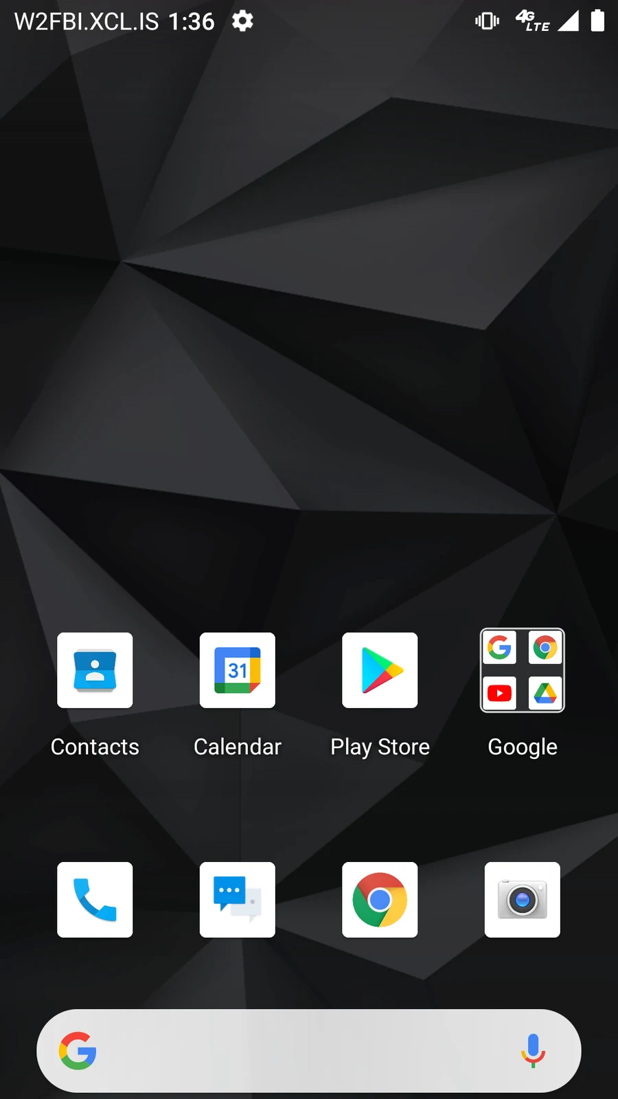 Sonim XP8 home screen showing W2FBI.XCL.IS